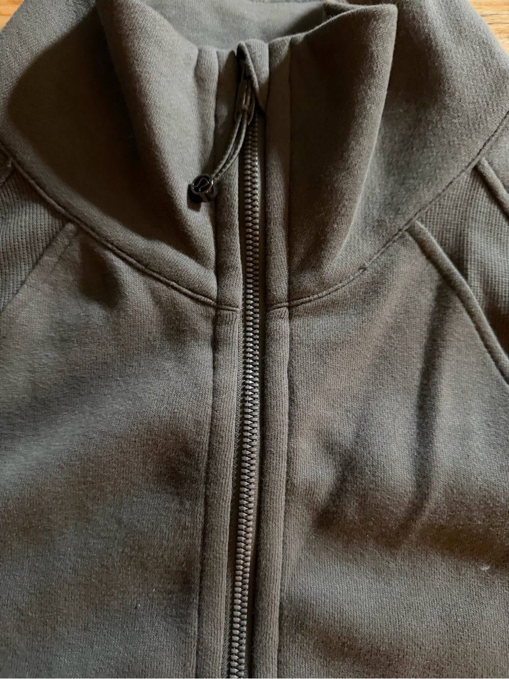 lululemon athletica Olive Green Half-Zip Funnel Neck Scuba - Picture 2 of 3